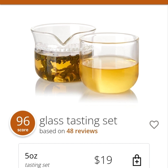 DAVIDsTEA Glitter Glass Cup And Adagio Tea Tasting Glassware - Picture 4 of 4